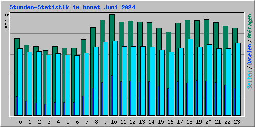 Stunden-Statistik im Monat Juni 2024