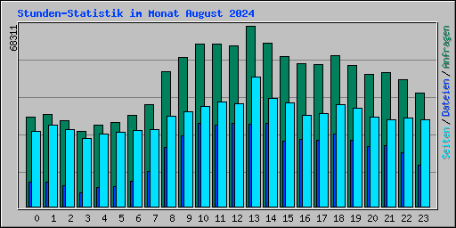 Stunden-Statistik im Monat August 2024