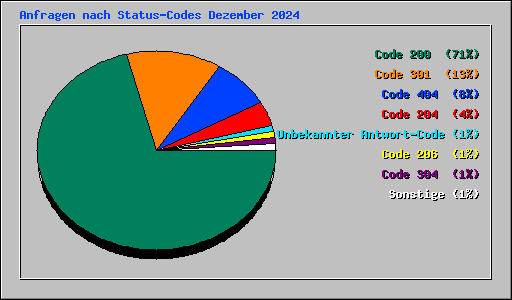 Anfragen nach Status-Codes Dezember 2024