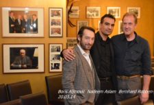 Boris Aljinovic, Nadeem Aslam und Bernhard Robben